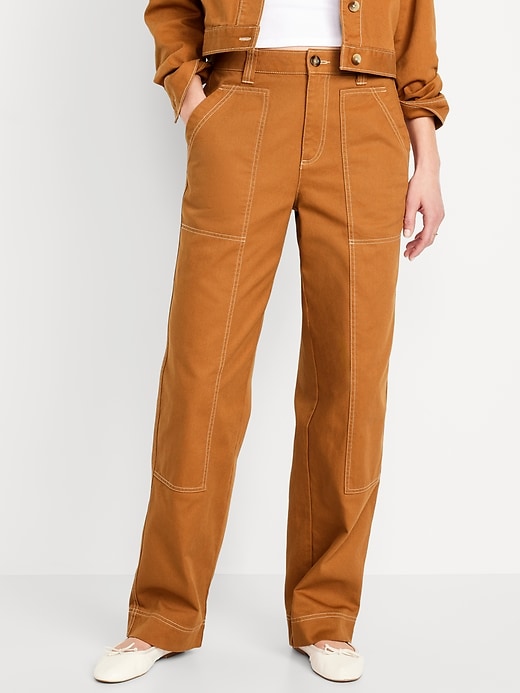 Image number 1 showing, High-Waisted Utility Pants