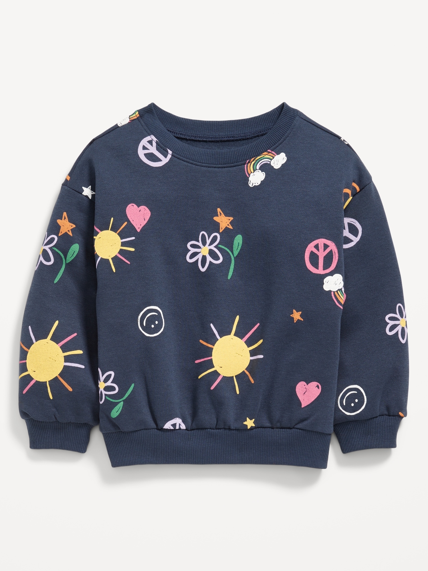 Crew-Neck Sweatshirt for Toddler Girls