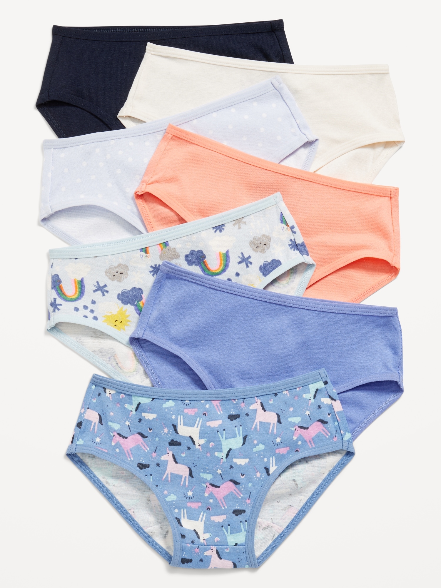 Patterned Underwear 7-Pack for Toddler Girls - Multi