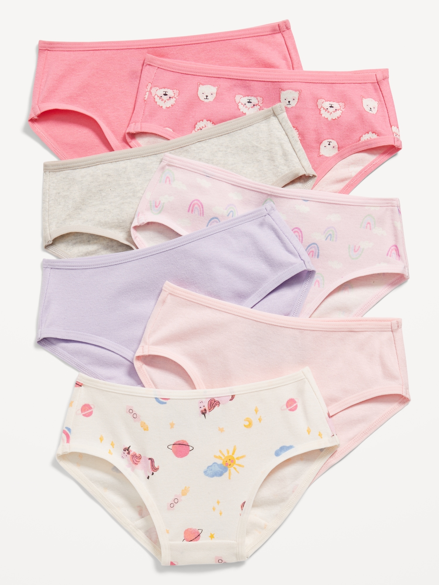 Patterned Underwear 7-Pack for Toddler Girls
