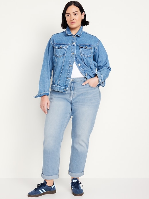Image number 7 showing, Mid-Rise Wow Boyfriend Straight Jeans