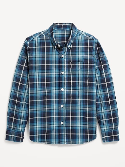 View large product image 2 of 3. Long-Sleeve Poplin Shirt for Boys