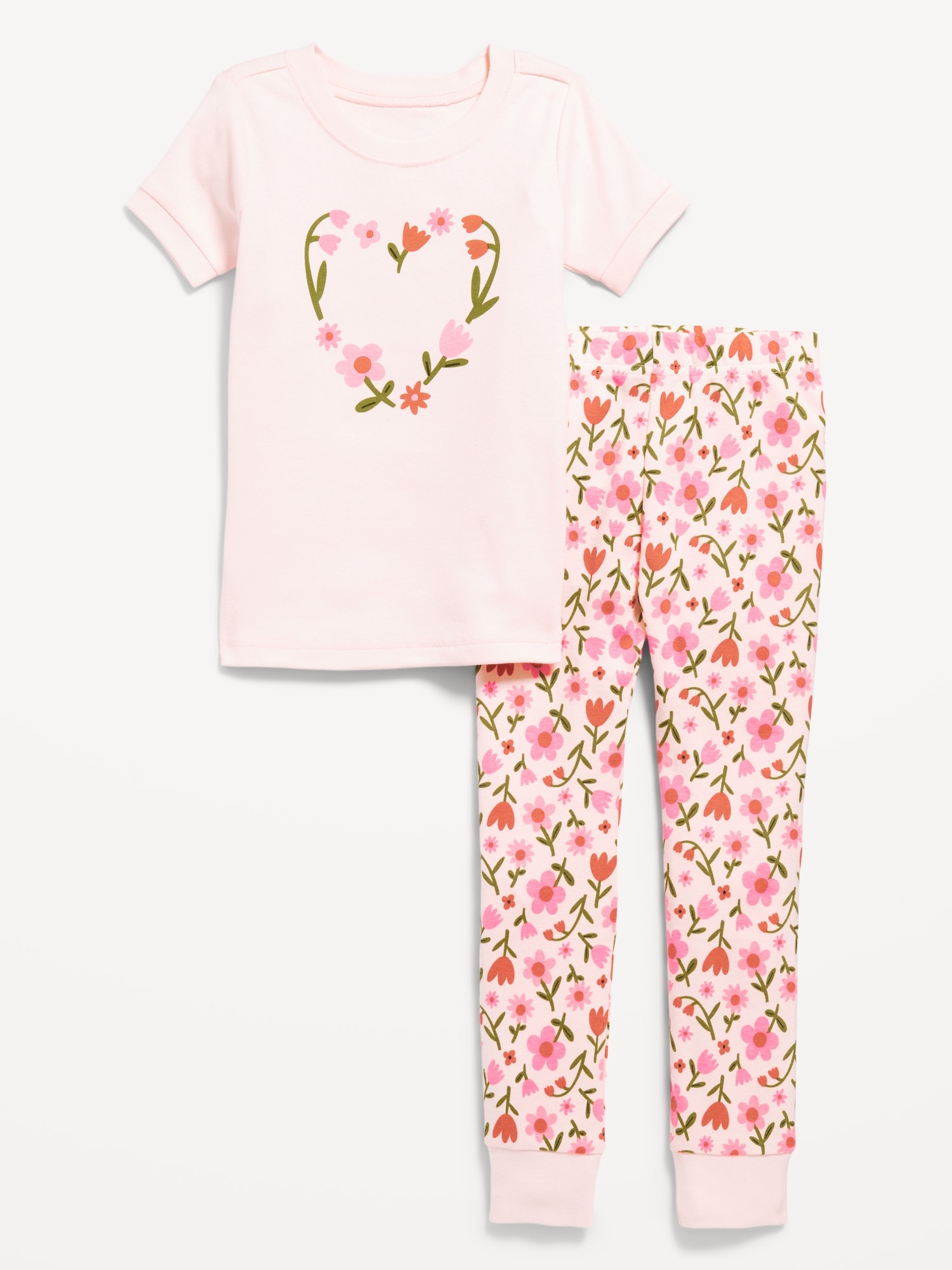 Snug-Fit Graphic Pajama Set for Toddler & Baby