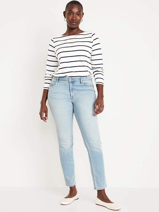 Image number 5 showing, High-Waisted Wow Straight Ankle Jeans