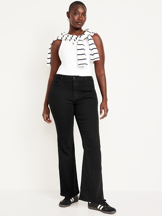 Image number 5 showing, High-Waisted Wow Black Flare Jeans