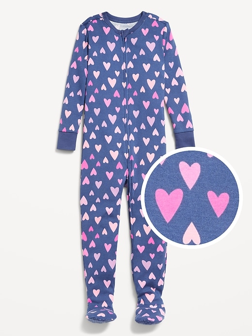 View large product image 1 of 2. Snug-Fit Zip-Front Footed Pajama One-Piece for Toddler &amp; Baby