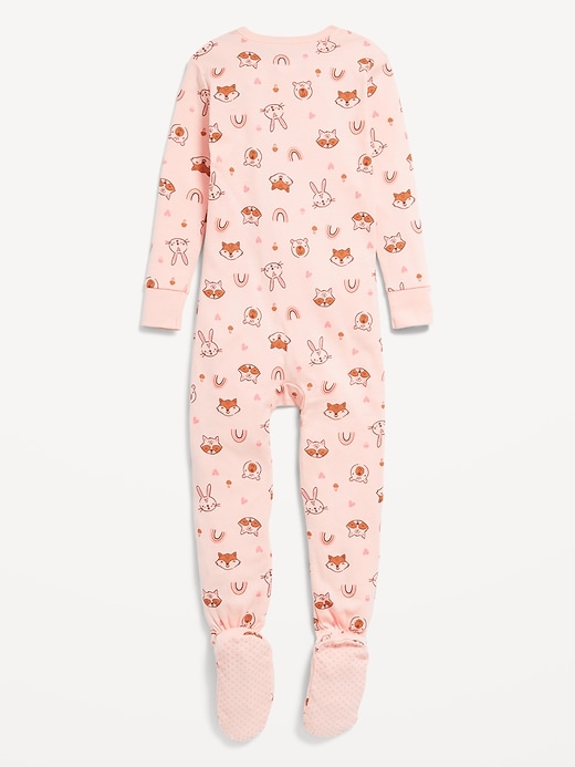 View large product image 2 of 2. Snug-Fit Zip-Front Footed Pajama One-Piece for Toddler &amp; Baby