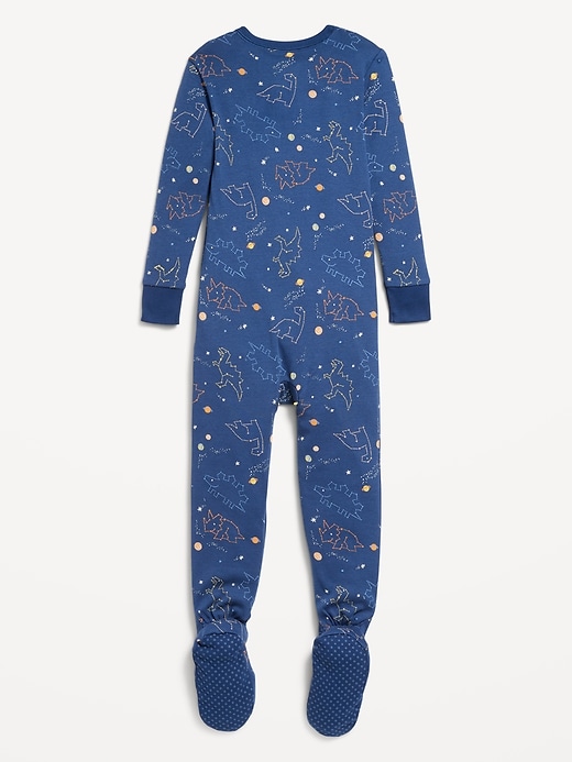 View large product image 2 of 2. Snug-Fit Zip-Front Footed Pajama One-Piece for Toddler &amp; Baby