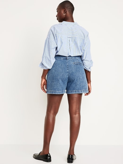 Image number 6 showing, Extra High-Waisted Taylor Trouser Shorts -- 5-inch inseam