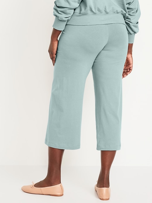 Image number 5 showing, High-Waisted Wide Leg Cropped Leggings