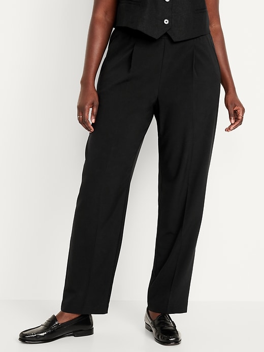 Image number 5 showing, High-Waisted Pull-On Billie Straight Trouser