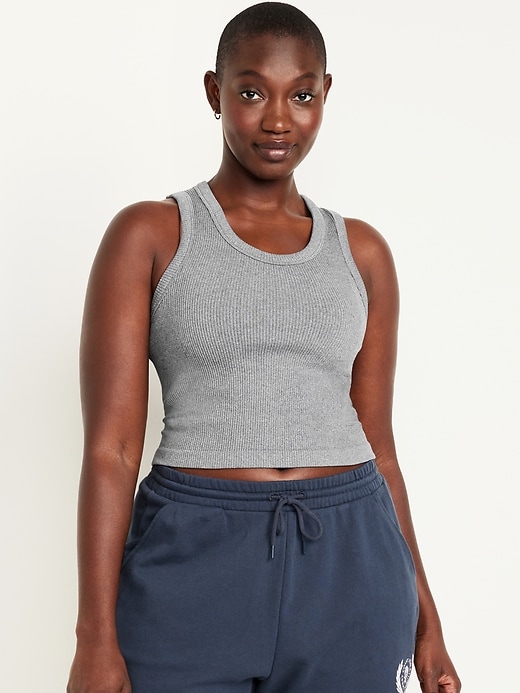 Image number 5 showing, Fitted Seamless Ribbed Tank Top