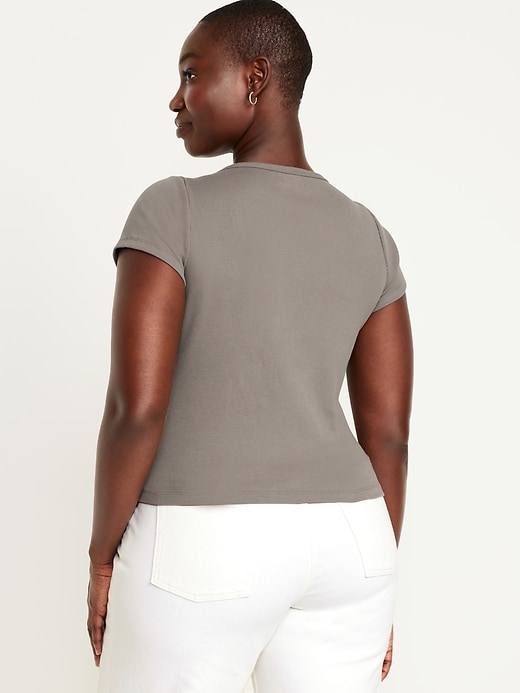 Image number 6 showing, Rib-Knit Button-Down Top