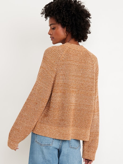 Image number 2 showing, Shaker Stitch Crop Sweater