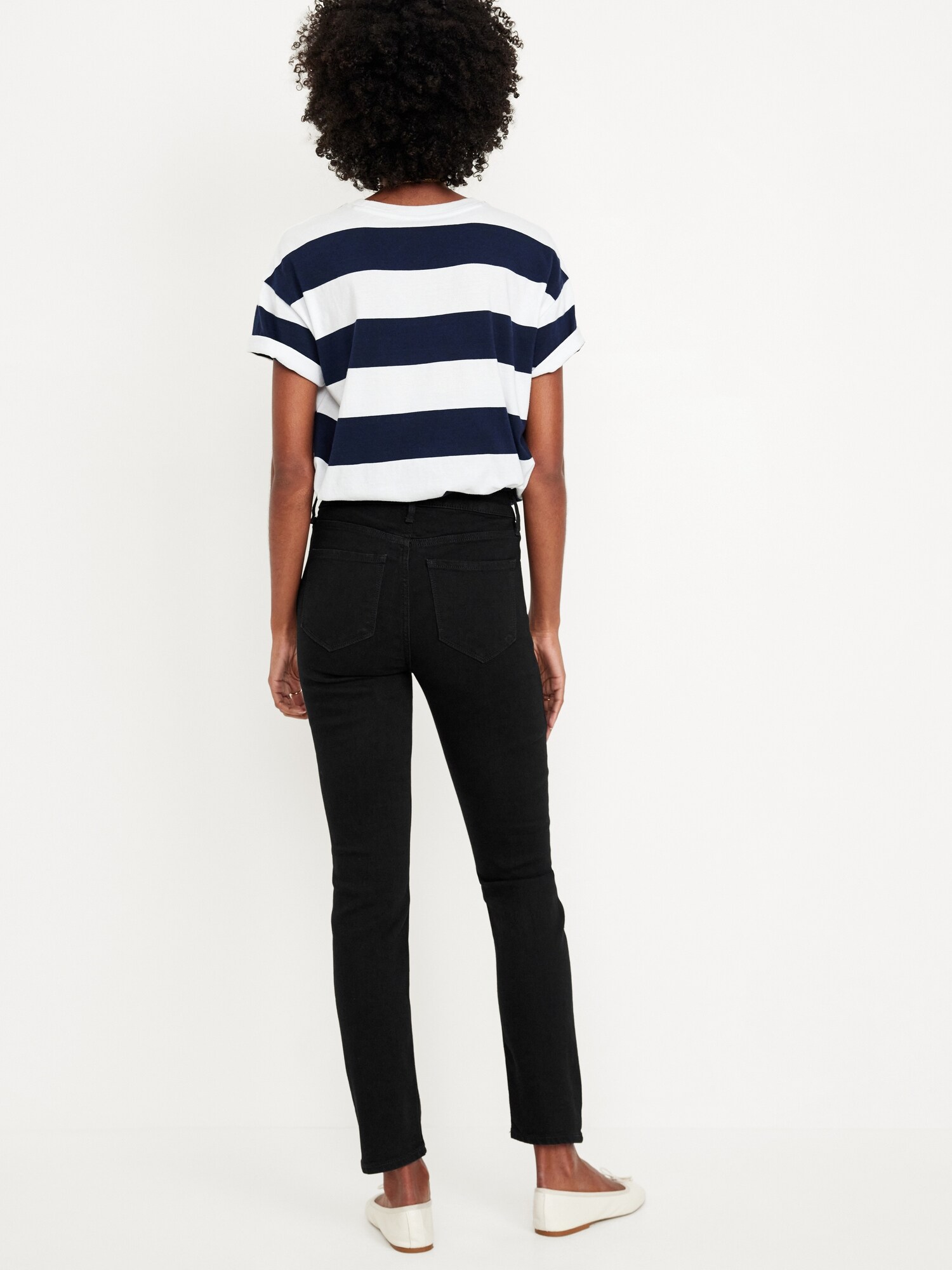 Женские джинсы Old Navy High-Waisted Wow Straight Ankle, цвет: Чёрный — фото 3