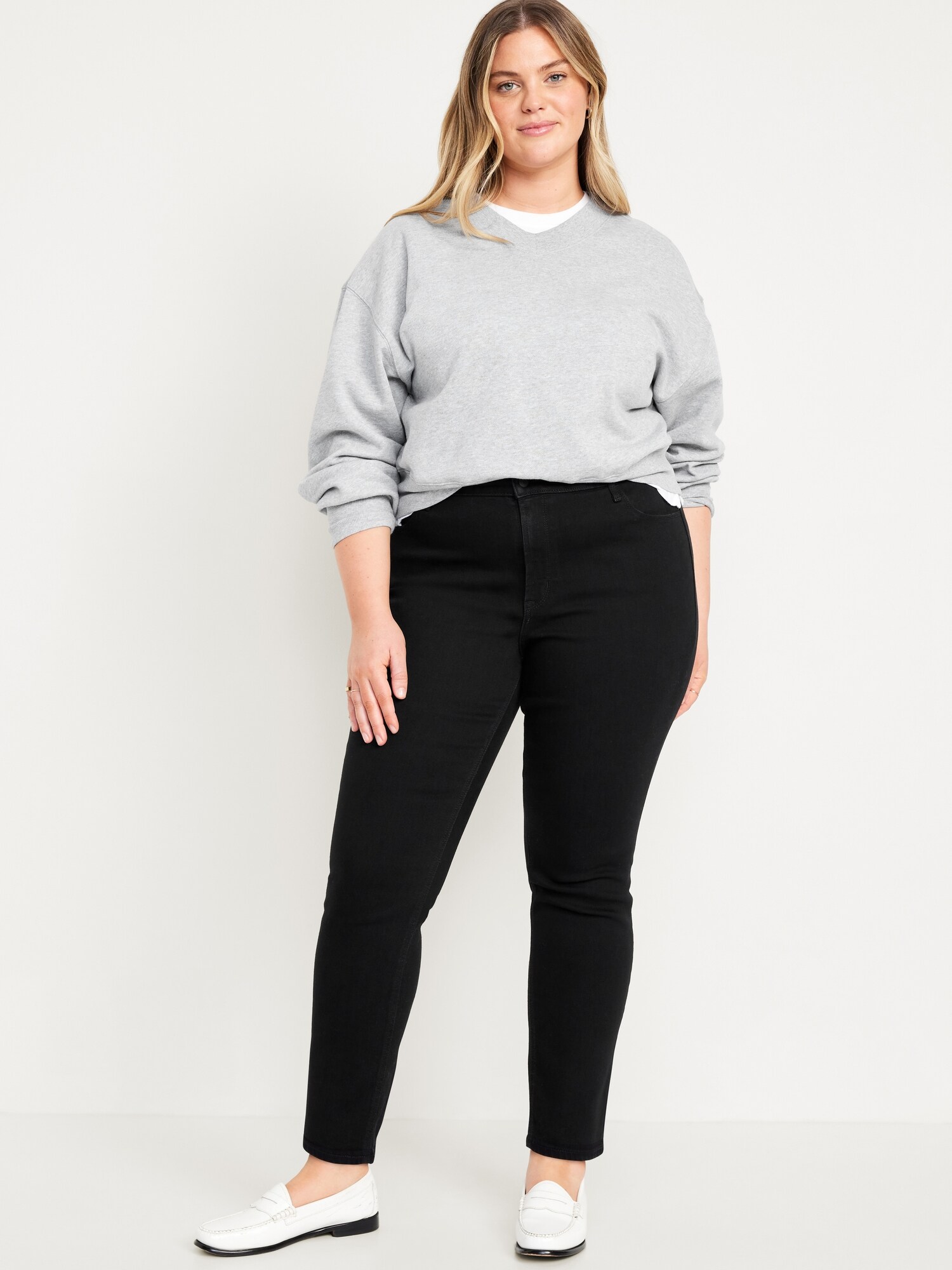 Женские джинсы Old Navy High-Waisted Wow Straight Ankle, цвет: Чёрный — фото 6