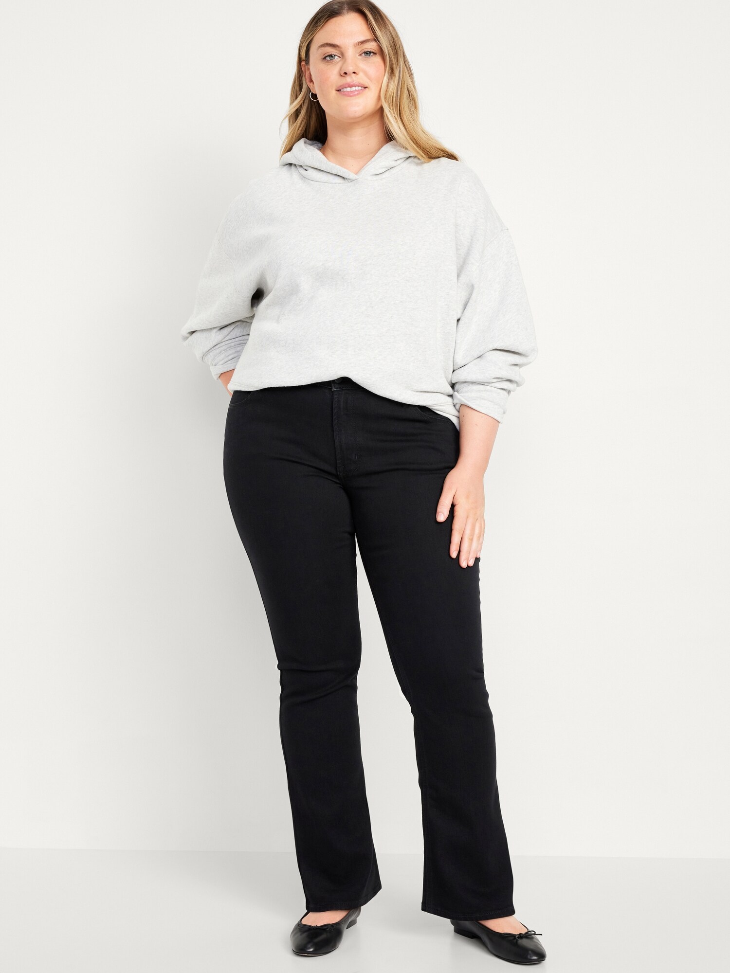Женские джинсы Old Navy Mid-Rise Wow Boot-Cut, цвет: Чёрный — фото 6