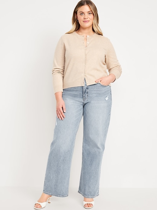 Image number 7 showing, Extra High-Waisted Ripped Wide-Leg Jeans