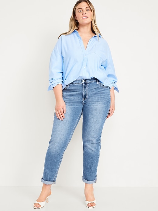 Image number 7 showing, Mid-Rise Wow Boyfriend Straight Jeans