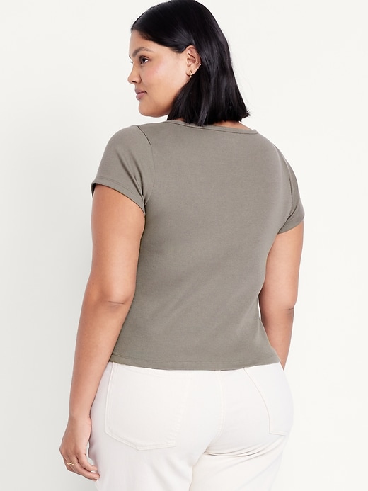 Image number 8 showing, Rib-Knit Button-Down Top