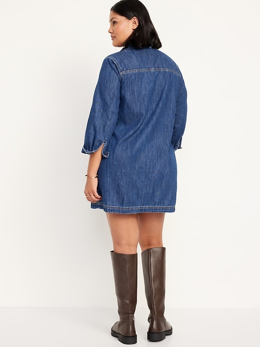 Image number 8 showing, Jean Popover Shirt Dress