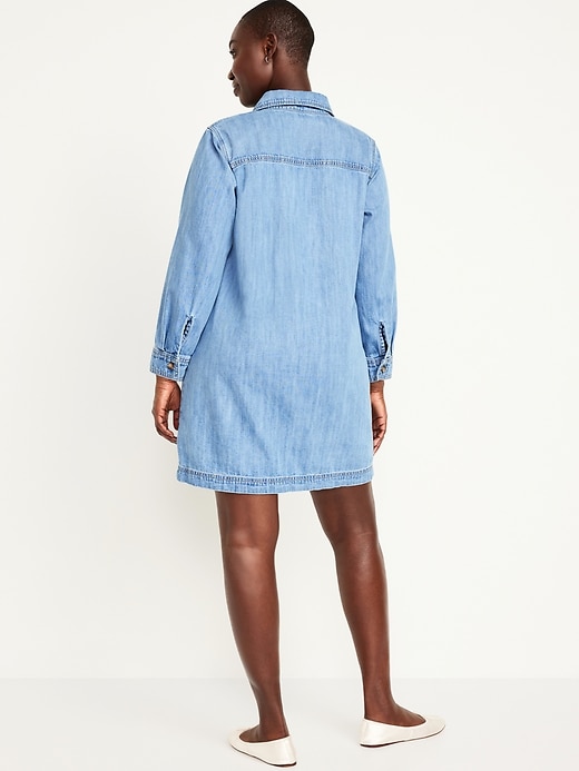 Image number 6 showing, Jean Popover Shirt Dress