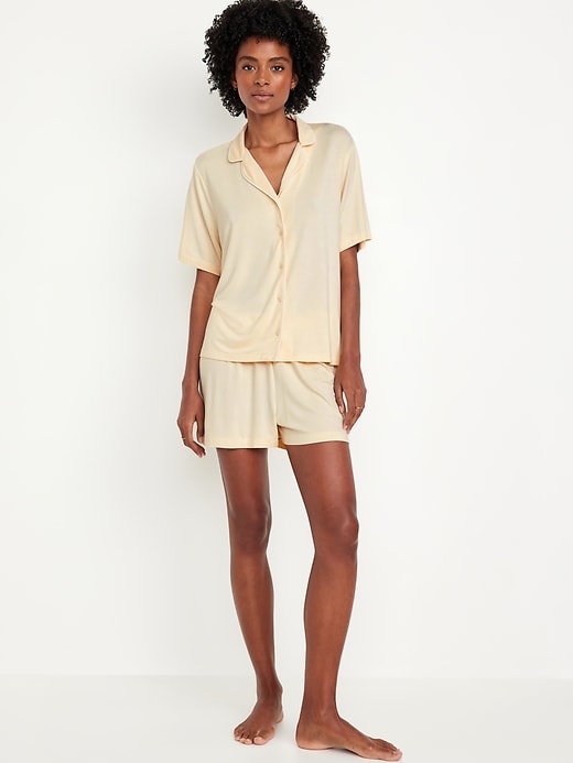 Image number 1 showing, Knit Jersey Pajama Short Set