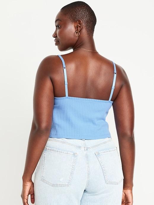 Image number 6 showing, Fitted Ultra-Crop Ribbed Cami