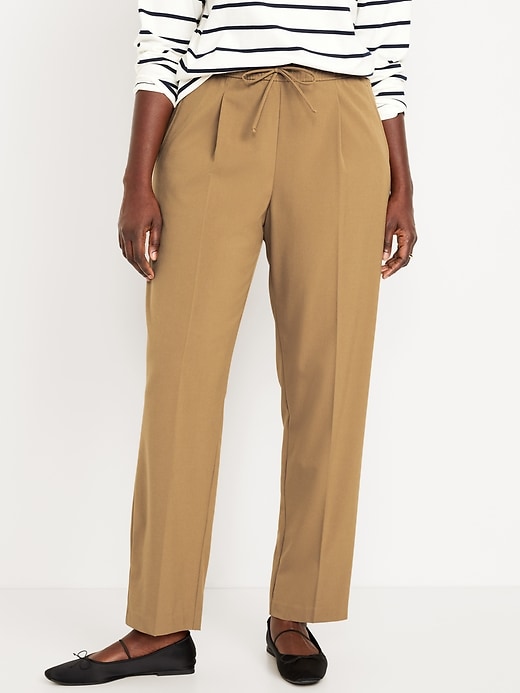 Image number 5 showing, High-Waisted Pull-On Billie Straight Trouser