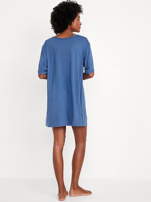 Image number 5 showing, Knit Jersey Pajama Sleep Shirt