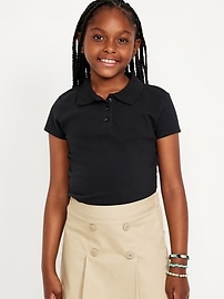 Image number 1 showing, Uniform Pique Polo Shirt for Girls