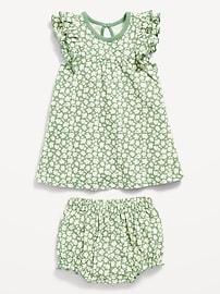 View large product image 3 of 3. Little Navy Organic-Cotton Top and Shorts for Baby