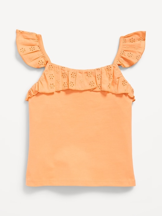 View large product image 2 of 3. Fitted Ruffle-Trim Tank Top for Girls