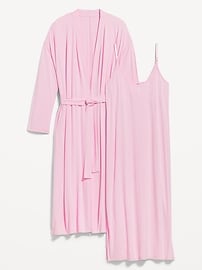 Image number 2 showing, Maternity Robe and Nursing Nightgown Set