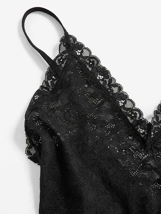 Image number 3 showing, V-Neck Lace Bodysuit