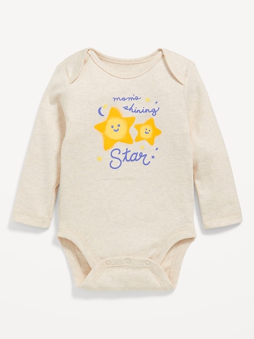 View large product image 1 of 2. Long-Sleeve Graphic Bodysuit for Baby