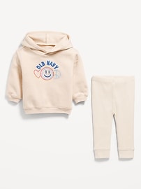 View large product image 3 of 3. Oversized Logo-Graphic Hoodie and Leggings Set for Baby