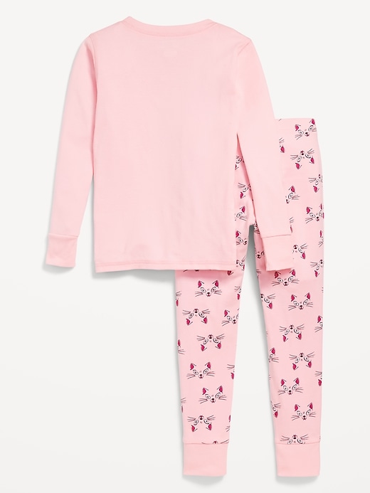 View large product image 2 of 2. Printed Snug-Fit Pajama Set for Girls