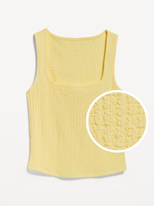 Image number 4 showing, Square-Neck Textured Tank Top