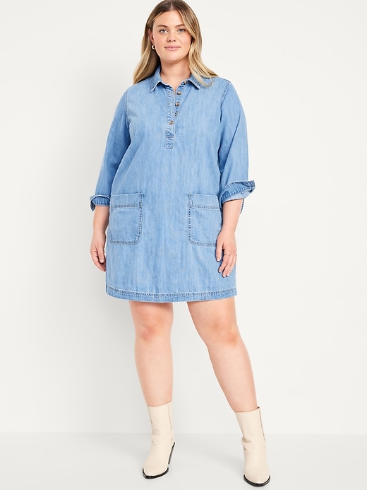 Image number 7 showing, Jean Popover Shirt Dress