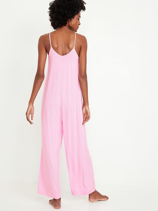 Image number 8 showing, Knit Jersey Pajama Jumpsuit
