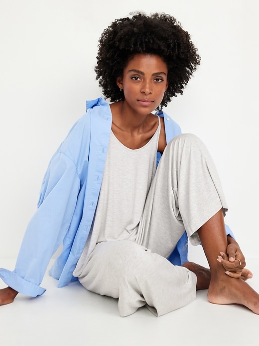 Image number 6 showing, Knit Jersey Pajama Jumpsuit