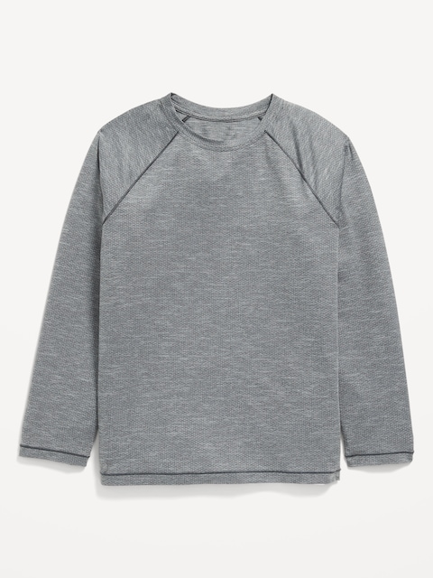Long-Sleeve Go-Dry Cool Performance T-Shirt for Boys - Blackjack