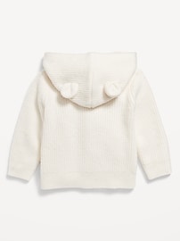 Image number 2 showing, SoSoft Critter Ear Button-Front Sweater for Baby