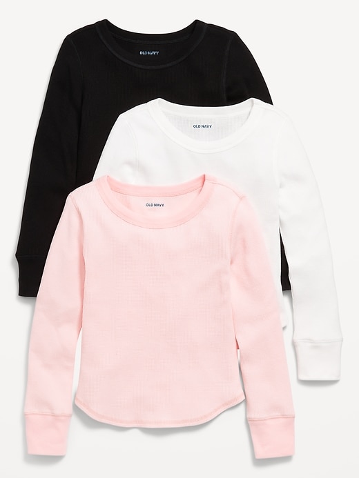 View large product image 1 of 1. Long-Sleeve Thermal-Knit T-Shirt 3-Pack for Girls