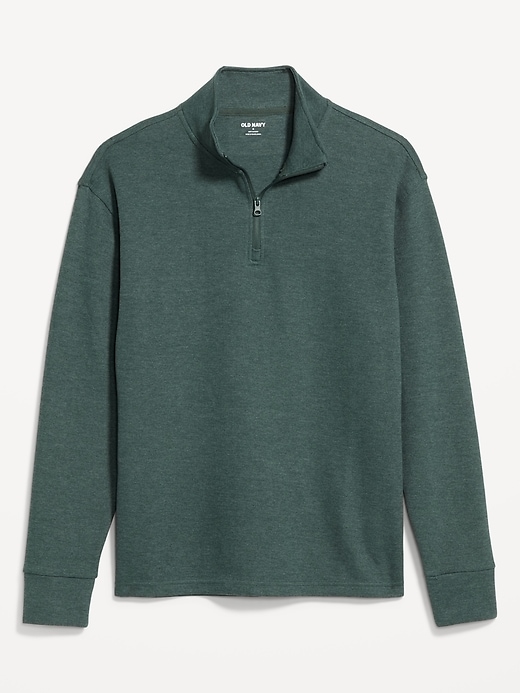 Image number 4 showing, French Rib Quarter-Zip Sweater