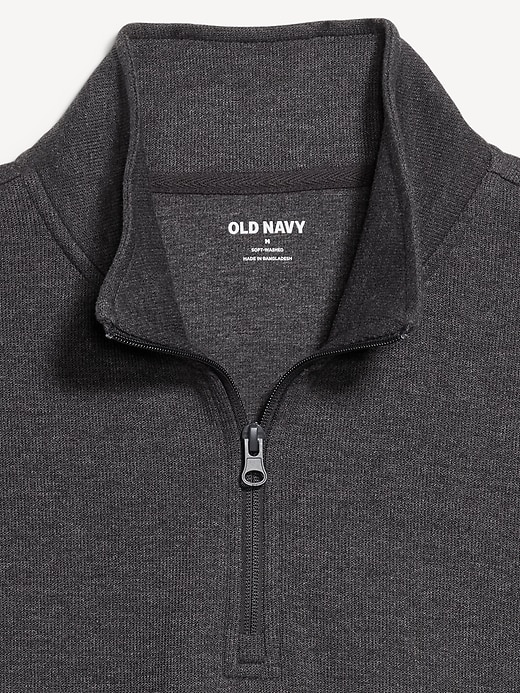 Image number 8 showing, French Rib Quarter-Zip Sweater