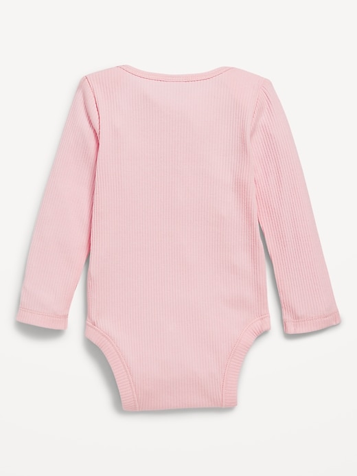 View large product image 2 of 2. Long-Sleeve Ribbed Bodysuit for Baby