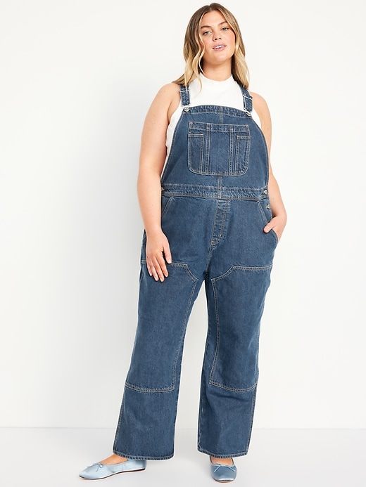 Image number 6 showing, Baggy Wide-Leg Jean Overalls