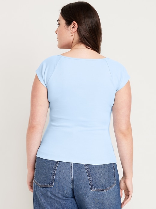 Image number 6 showing, Fitted Ribbed Top